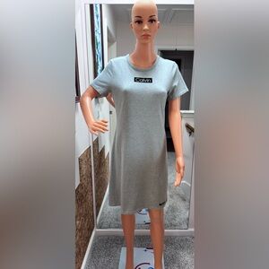 Calvin Klein Heather Gray T- shirt Dress Size S